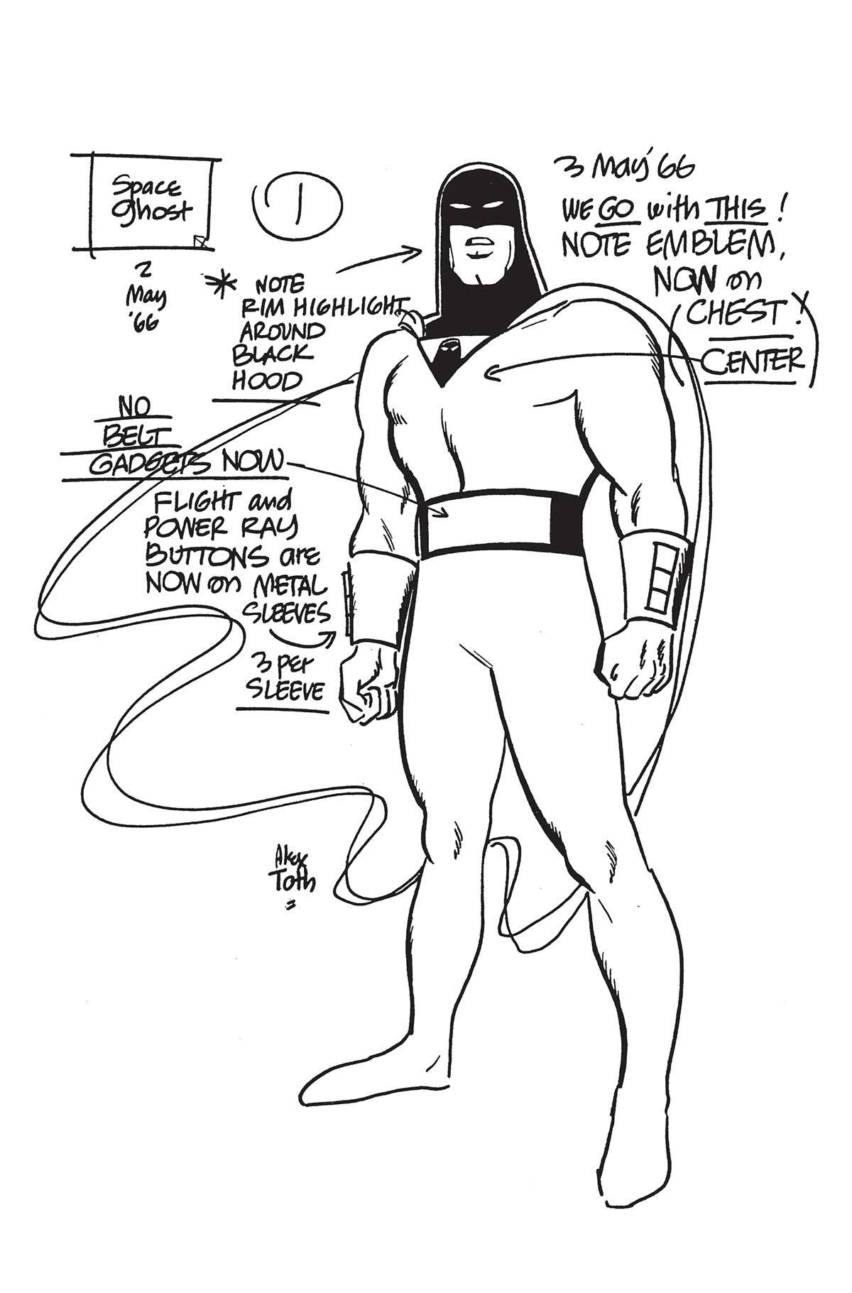 SPACE GHOST #1 CVR U FOC TOTH MODEL SHEET VARIANT 2024 Space Ghost DYNAMITE   