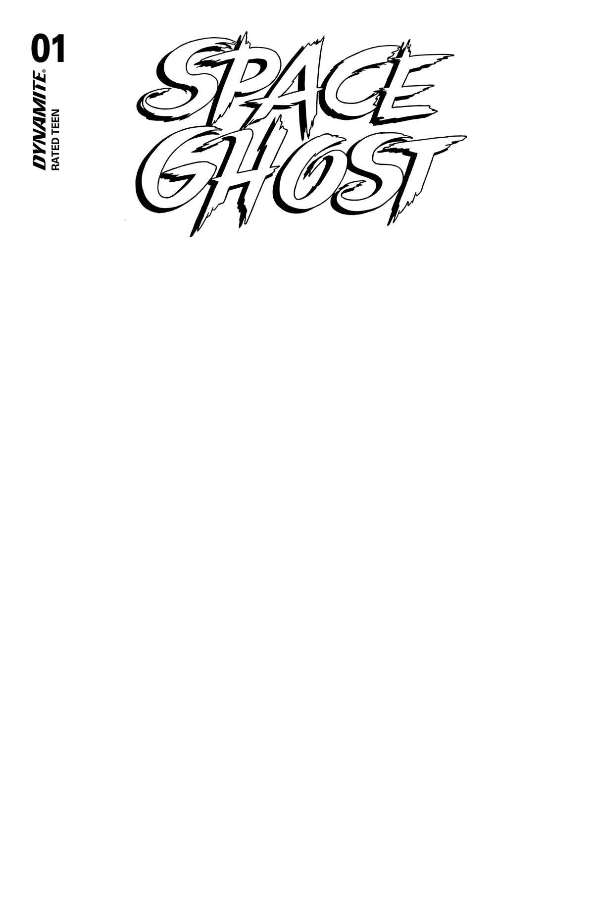 SPACE GHOST #1 WHITE BLANK SPACE AUTHENTIX VARIANT 2024 Space Ghost DYNAMITE   