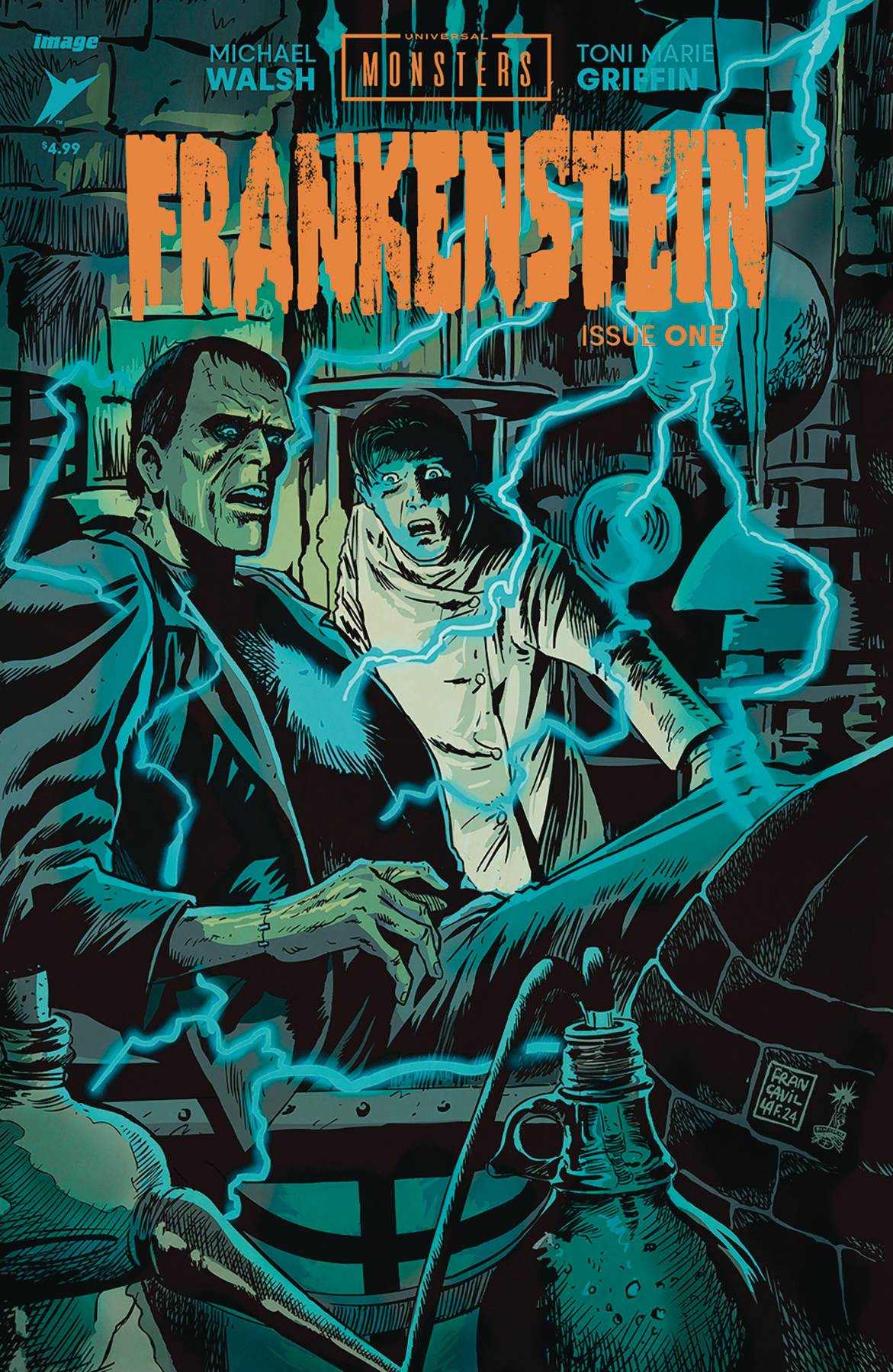 UNIVERSAL MONSTERS FRANKENSTEIN #1 (OF 4) FRANCAVILLA 1:10 VARIANT 2024 Universal Monsters IMAGE COMICS   