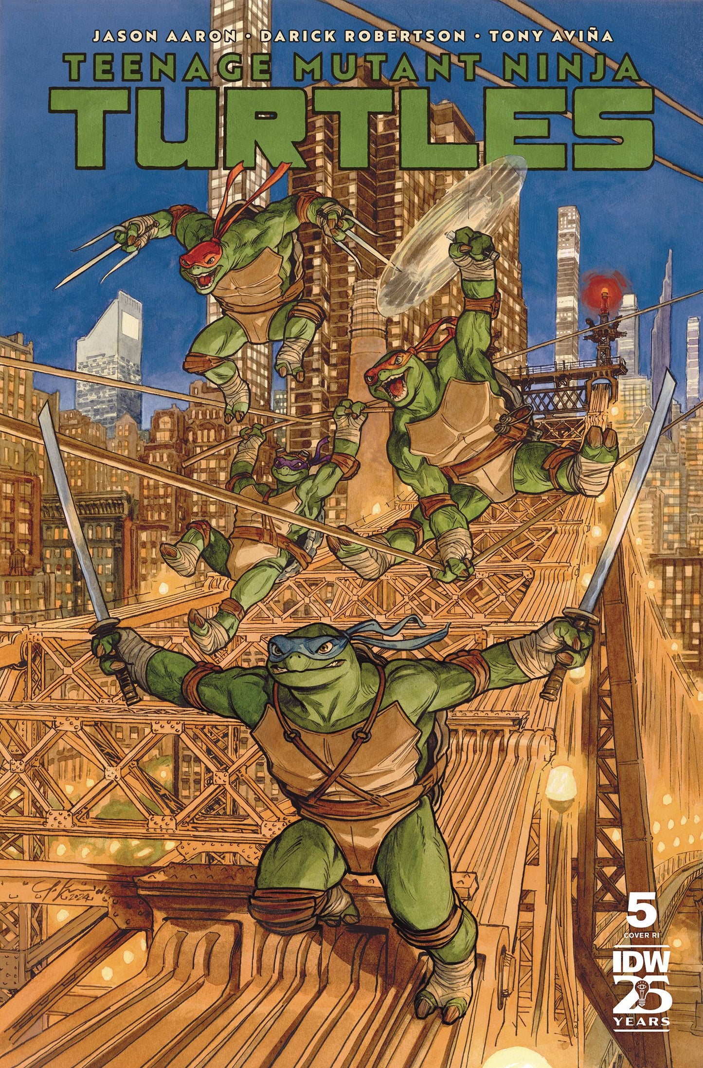 TEENAGE MUTANT NINJA TURTLES 2024 #5 GUARNIDO 1:100 VARIANT 2024 TMNT IDW-PRH