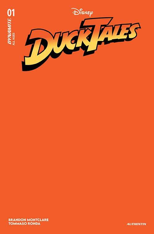 DUCKTALES #1 ORANGE BLANK AUTHENTIX VARIANT 2024 Ducktales DYNAMITE