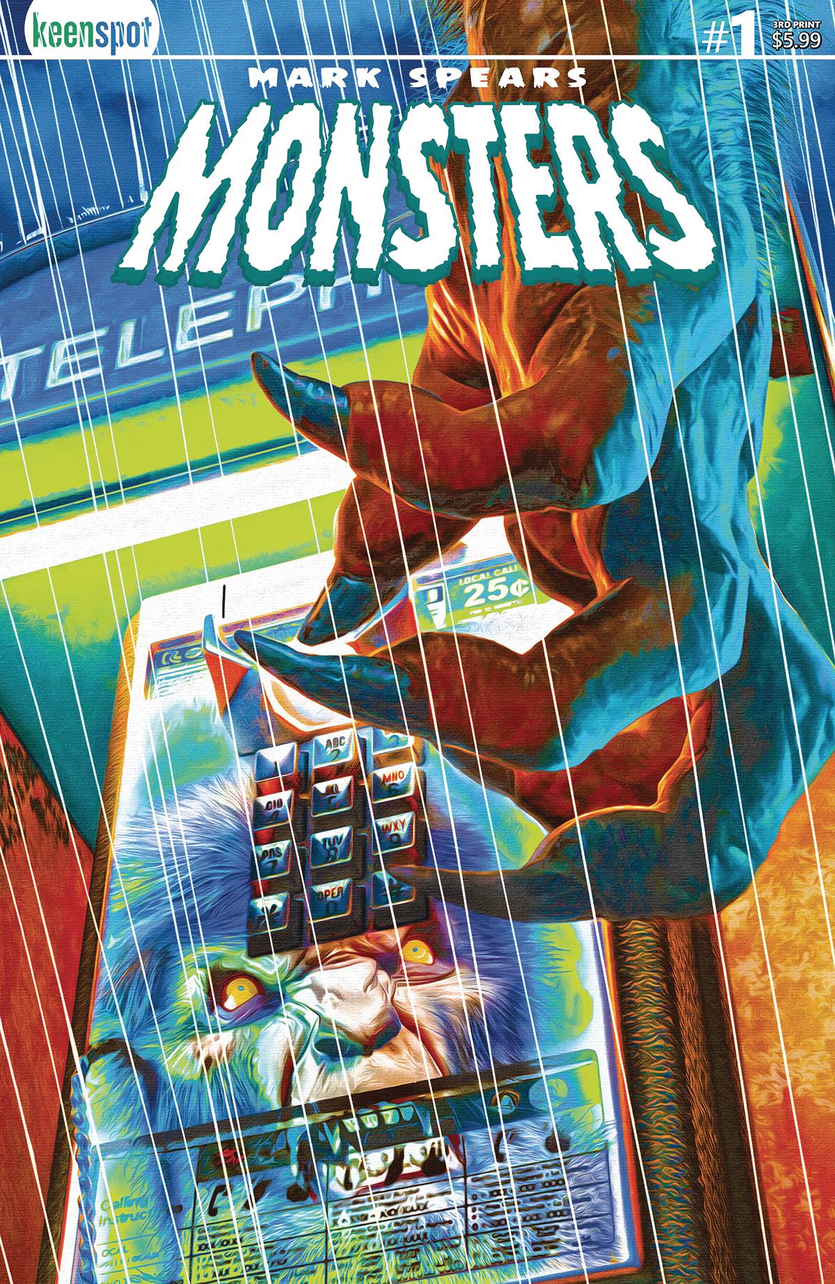 MARK SPEARS MONSTERS #1 3RD PRINT CVR A TELEPHONE LINE VARIANT 2025 Universal Monsters KEENSPOT ENTERTAINMENT