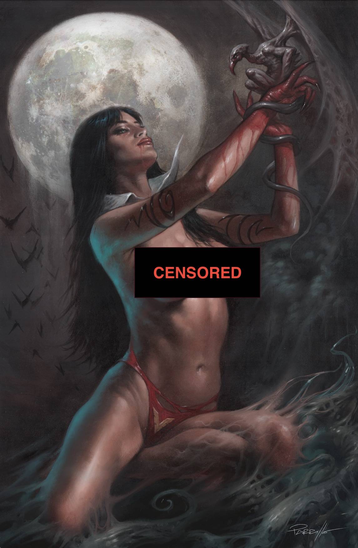 VAMPIRELLA (2025) #1 CVR I PARRILLO BLACK BAG RISQUE VARIANT 2025 DYNAMITE