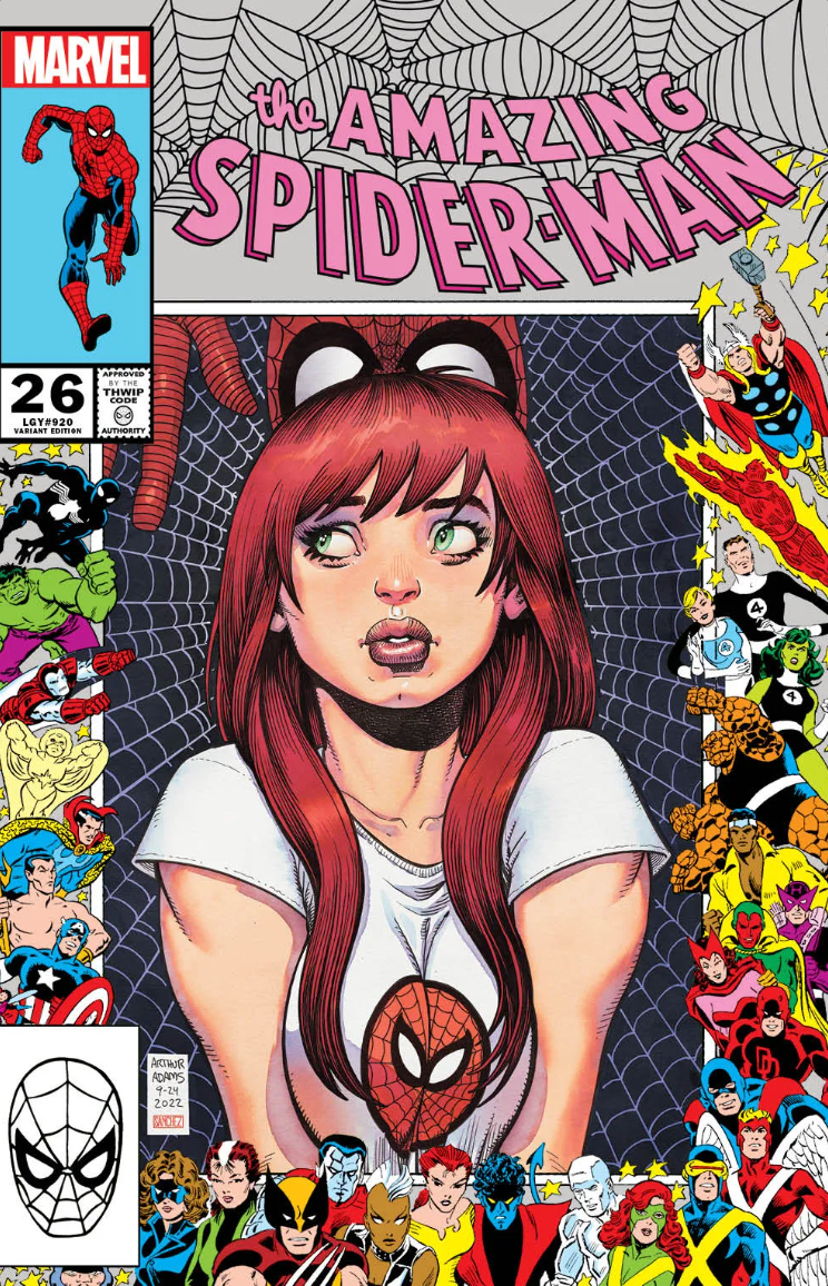 AMAZING SPIDER-MAN #26 ART ADAMS MARY JANE WATSON FRAME EXCLUSIVE VARIANT 2023 Amazing Spider-Man MARVEL COMICS