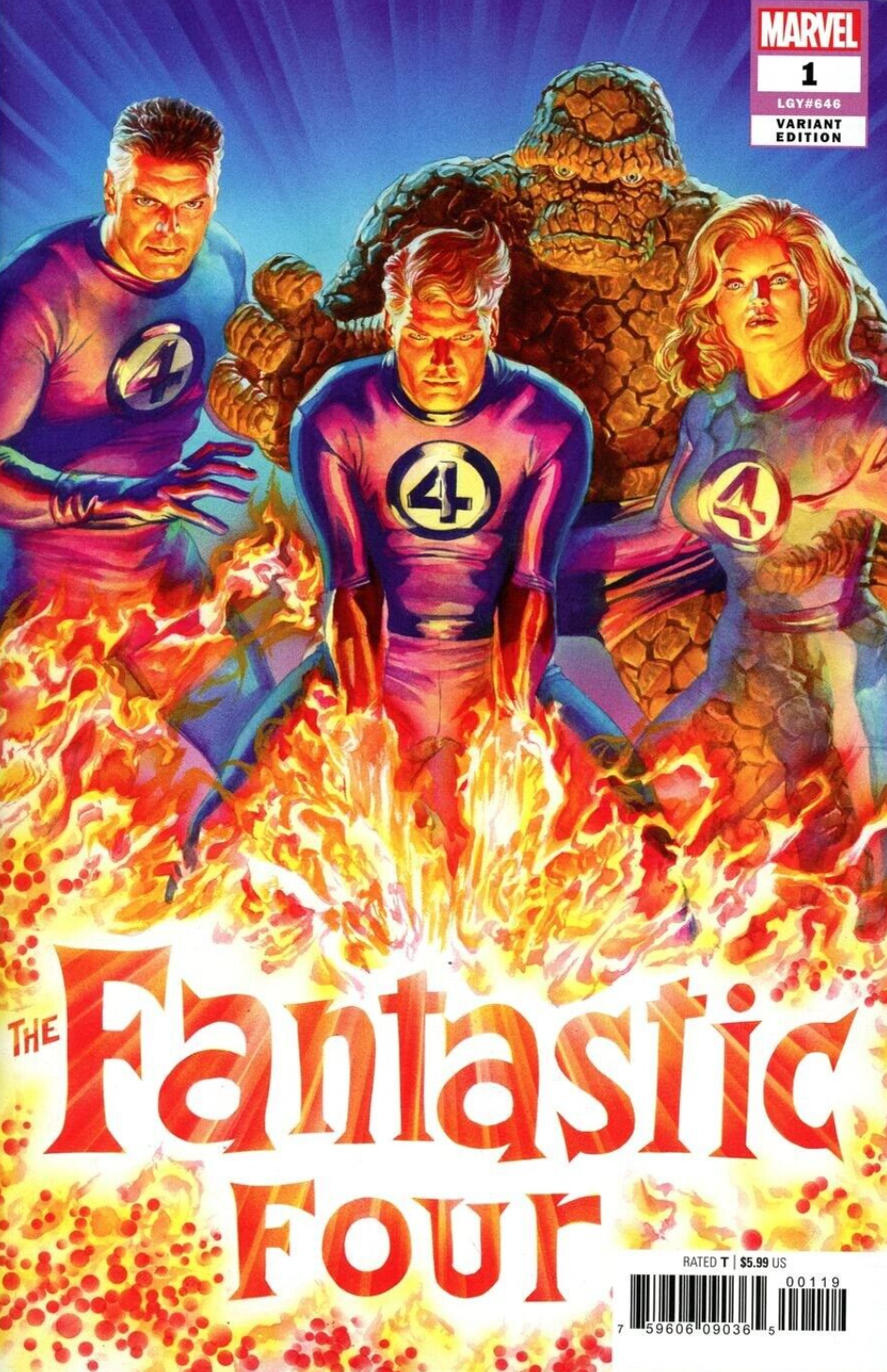 FANTASTIC FOUR #1 ALEX ROSS 1:50 VARIANT 2018 Fantastic Four MARVEL PRH   