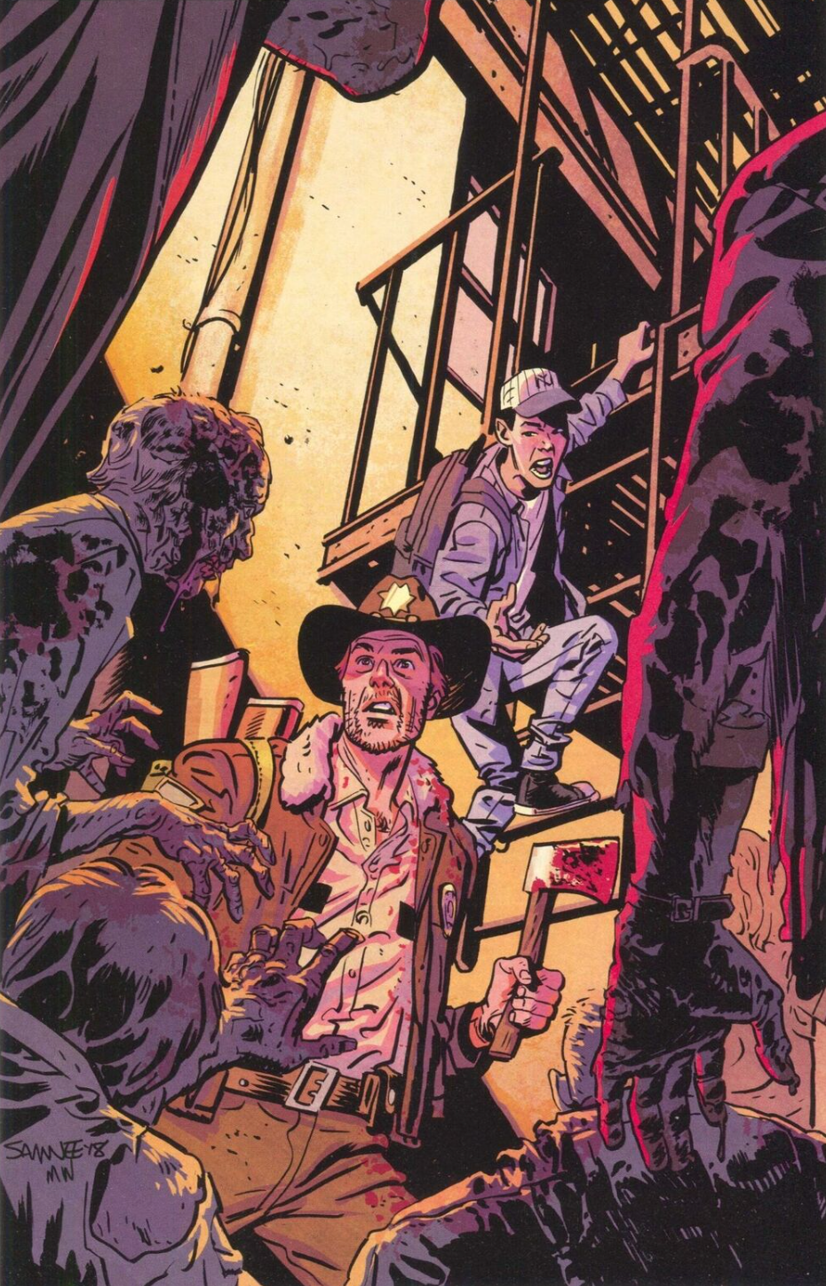 WALKING DEAD #2 SAMNEE 15TH ANNIVERSARY VIRGIN VARIANT 2018 Walking Dead IMAGE COMICS   