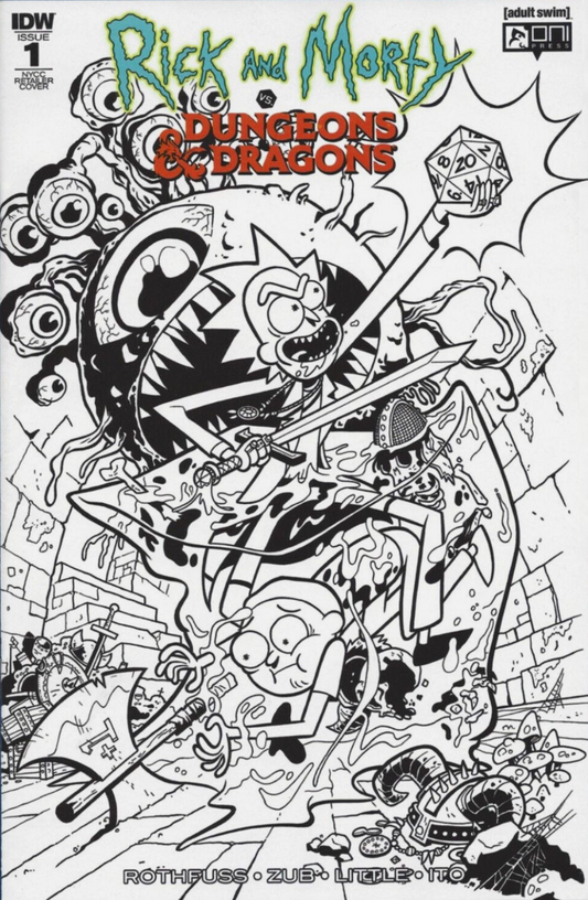 RICK & MORTY VS DUNGEONS & DRAGONS #1 NYCC EXCLUSIVE 2018 Rick & Morty ONI PRESS INC.   