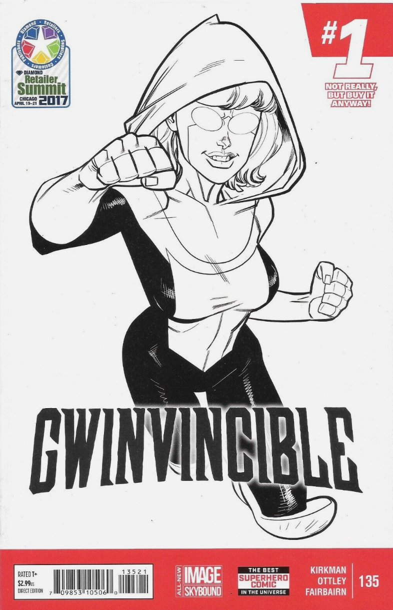 INVINCIBLE #135 DIAMOND RETAILER SUMMIT EXCLUSIVE B&W APRIL FOOLS VARIANT 2017 Invincible IMAGE COMICS   