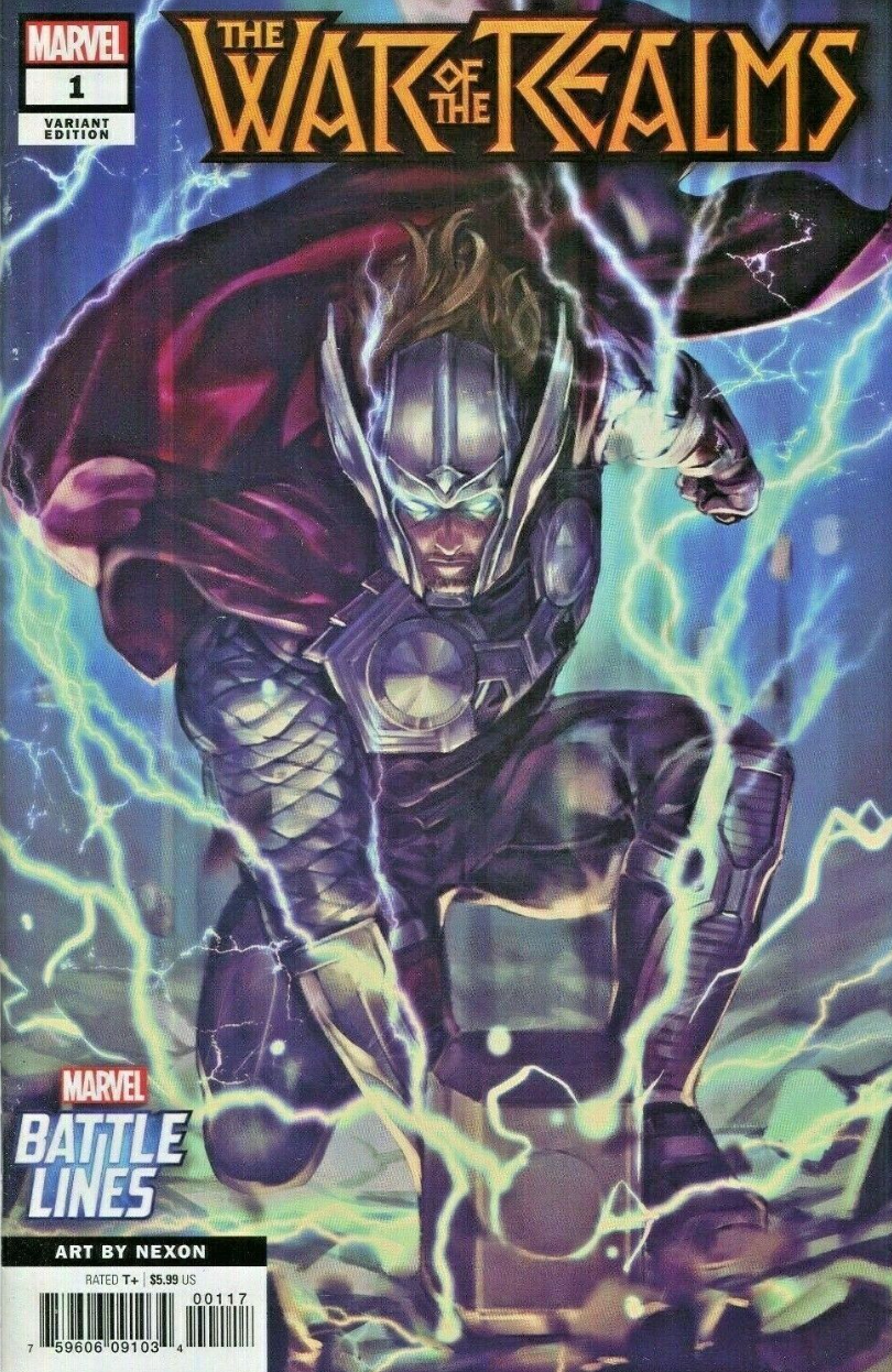 WAR OF REALMS #1 BATTLE LINES VARIANT 2019 comic book MARVEL COMICS   