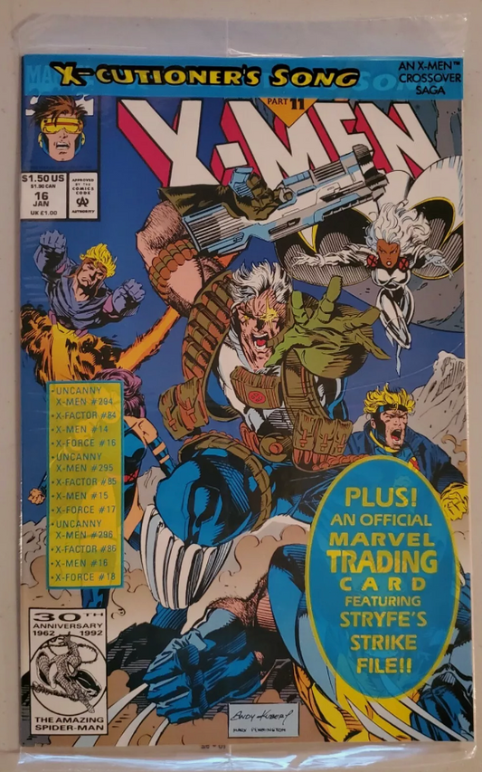 X-MEN #16 POLYBAGGED 1992 X-Men MARVEL COMICS   