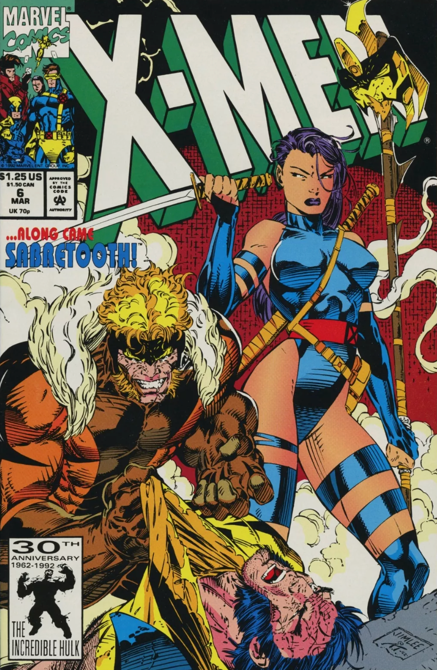 X-MEN #6 JIM LEE 1991 X-Men MARVEL COMICS   