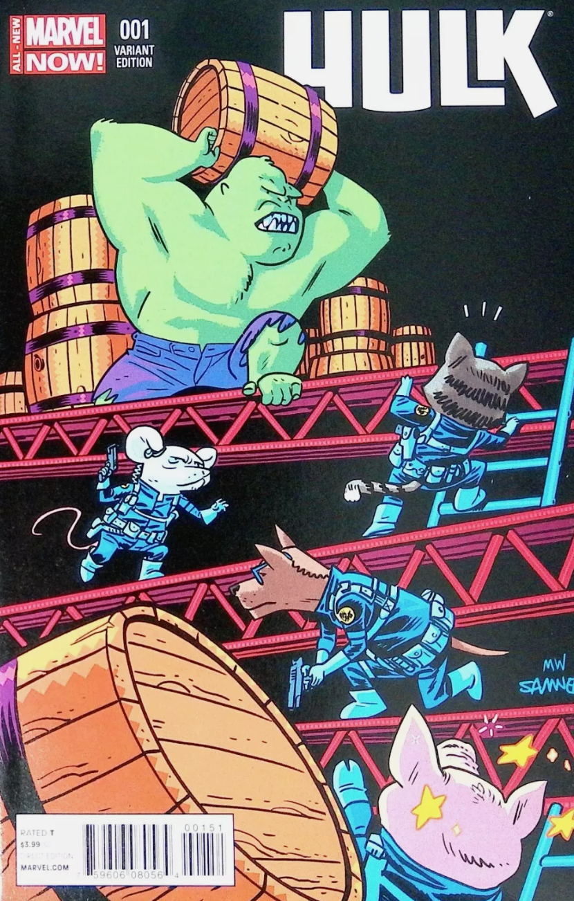 HULK #1 SAMNEE ANIMAL DONKEY KONG HOMAGE INSPIRED VARIANT 2014 Hulk MARVEL PRH   