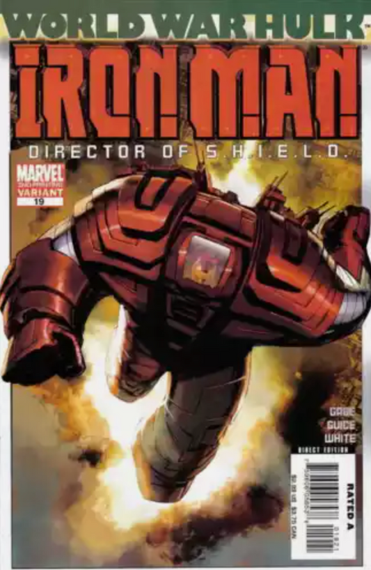 IRON MAN #19 2ND PRINT VARIANT 2007 WORLD WAR HULK Iron Man MARVEL COMICS   