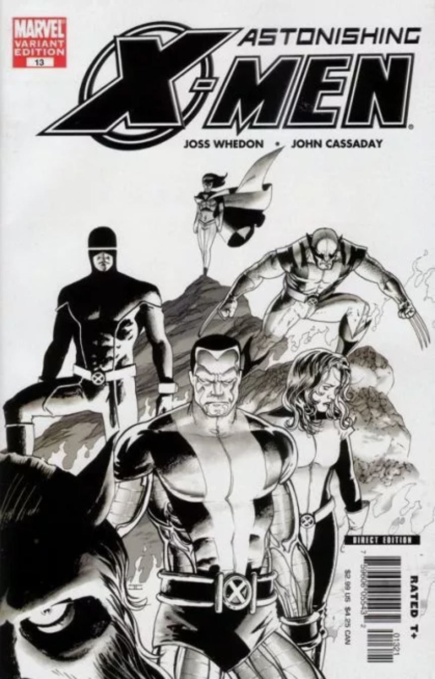 ASTONISHING X-MEN #13 B&W VARIANT 2005 Astonishing X-Men MARVEL COMICS   