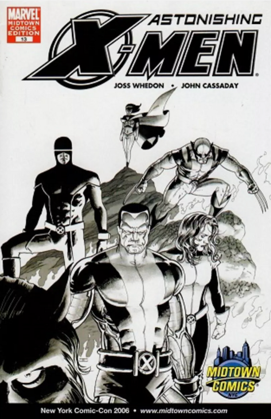 ASTONISHING X-MEN #13 NYCC B&W VARIANT 2005 Astonishing X-Men MARVEL COMICS   