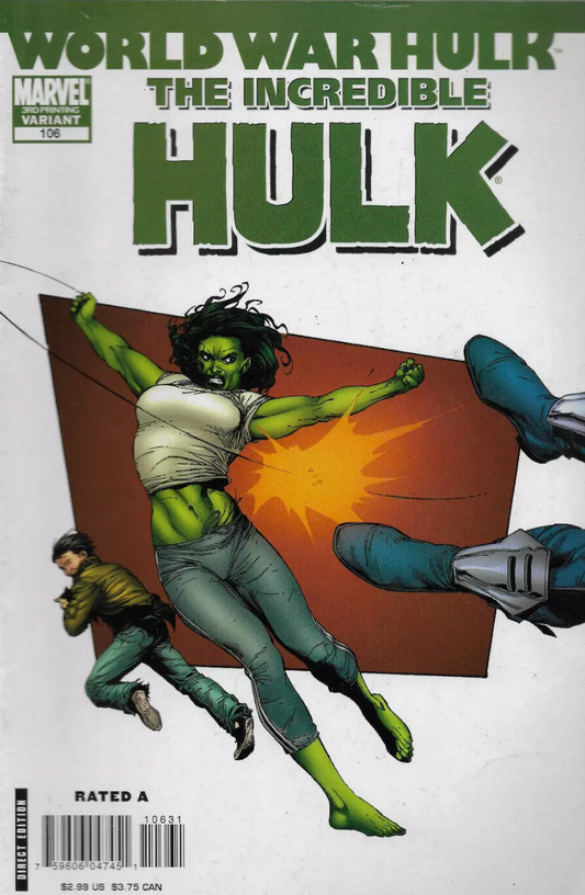 INCREDIBLE HULK #106 3RD PRINT VARIANT 2007 Incredible Hulk MARVEL COMICS