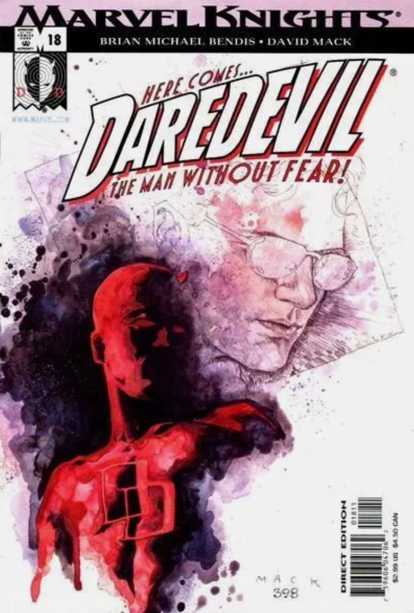 DAREDEVIL #18 2001 DAVID MACK COVER Daredevil MARVEL COMICS
