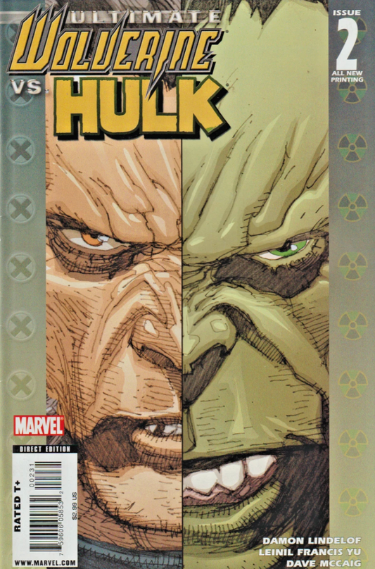 ULTIMATE WOLVERINE VS HULK #2 2ND PRINT VARIANT 2006 Ultimate Wolverine MARVEL COMICS