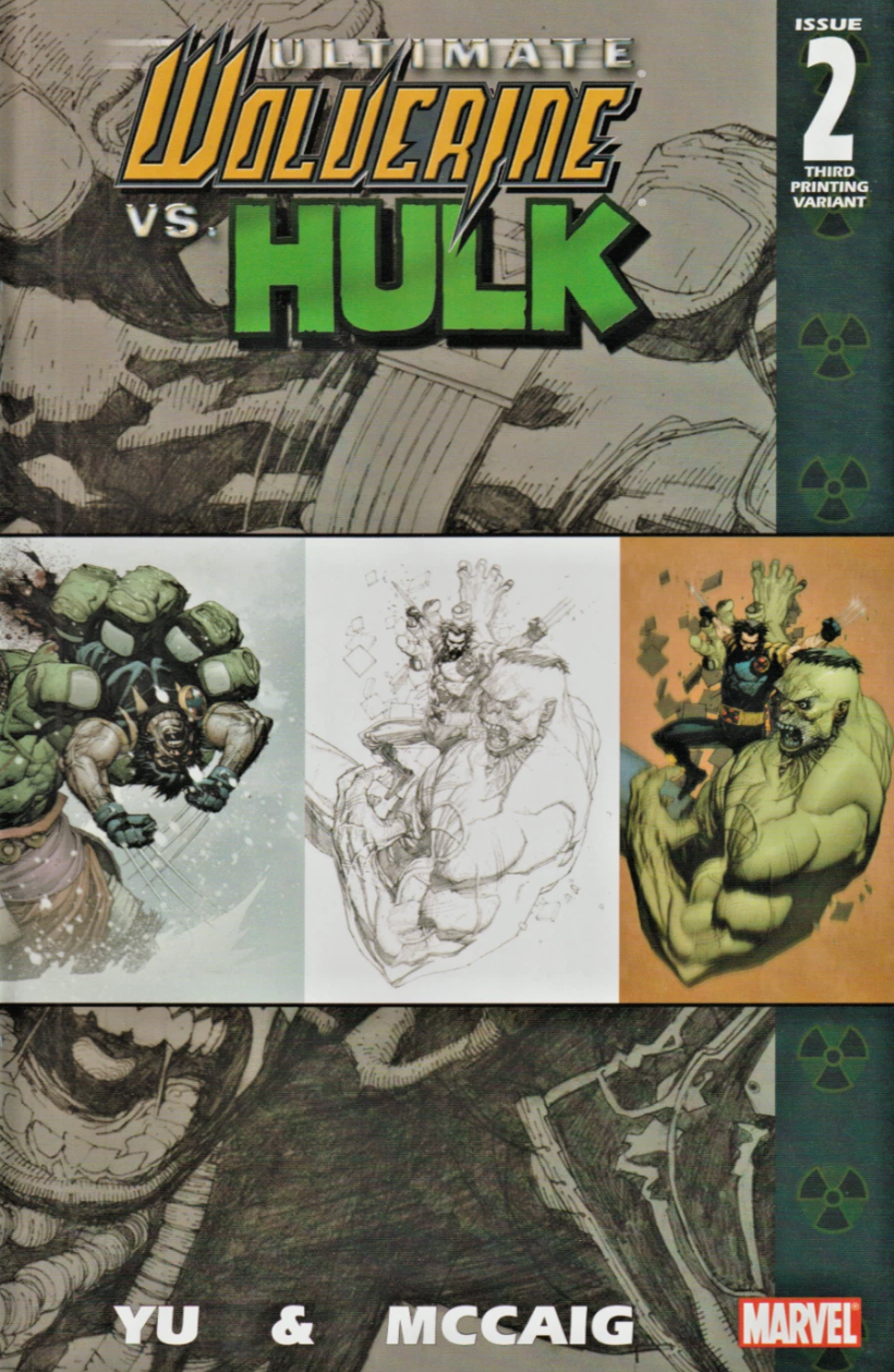 ULTIMATE WOLVERINE VS HULK #2 3RD PRINT VARIANT 2006 Ultimate Wolverine MARVEL COMICS