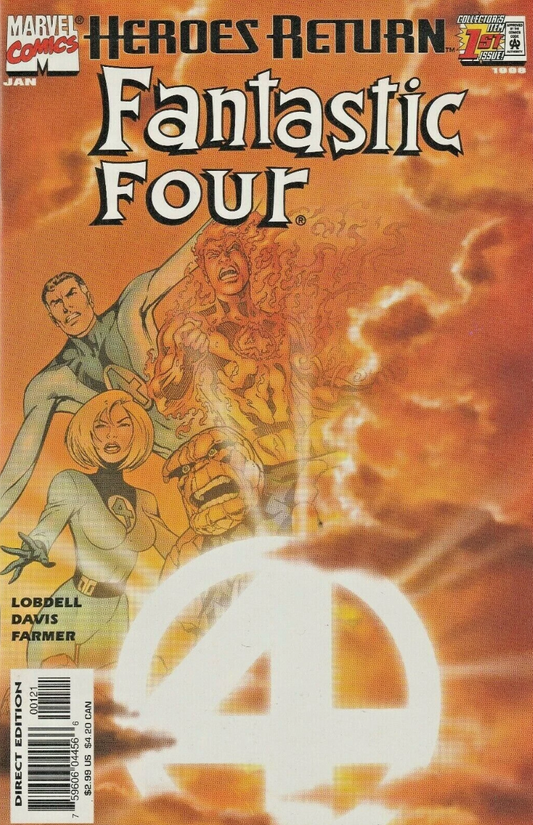 FANTASTIC FOUR #1 SUNBURST VARIANT 1998 Fantastic Four MARVEL COMICS