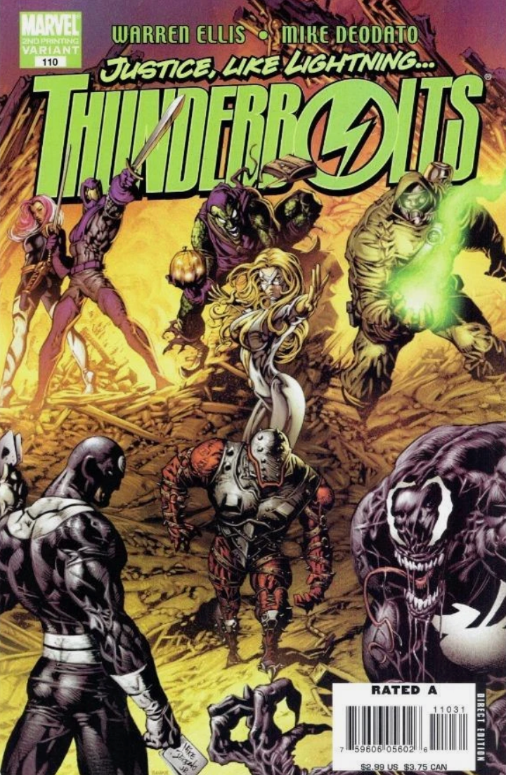 NEW THUNDERBOLTS #110 2ND PRINT VARIANT 2007 Thunderbolts MARVEL COMICS