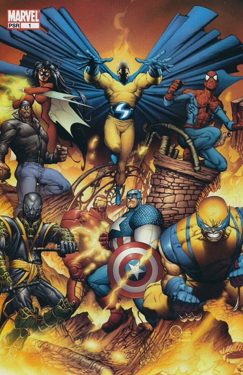 New Avengers #1 Quesada Virgin Variant cover