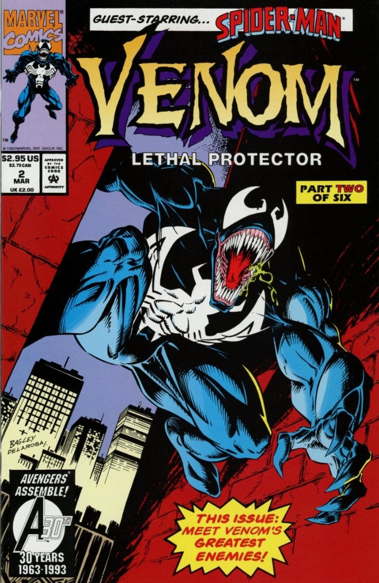 VENOM LETHAL PROTECTOR #2 1993 Venom MARVEL COMICS