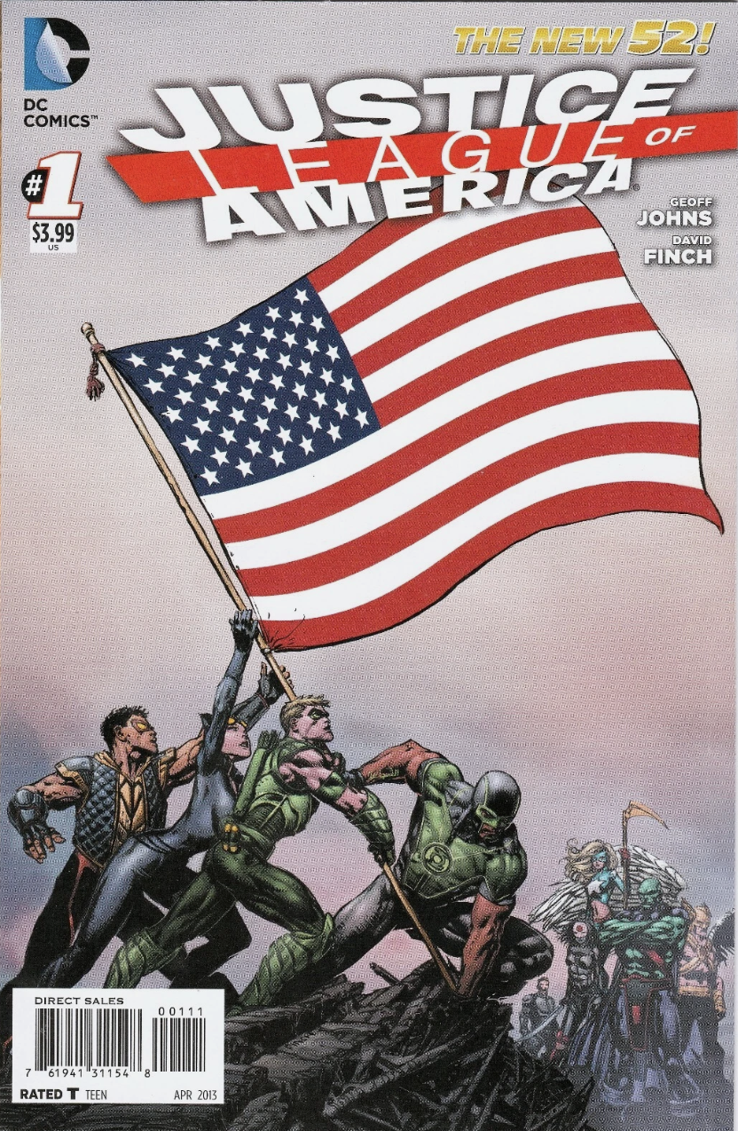 JUSTICE LEAGUE OF AMERICA #1 USA FLAG 2013 Shazam DC COMICS