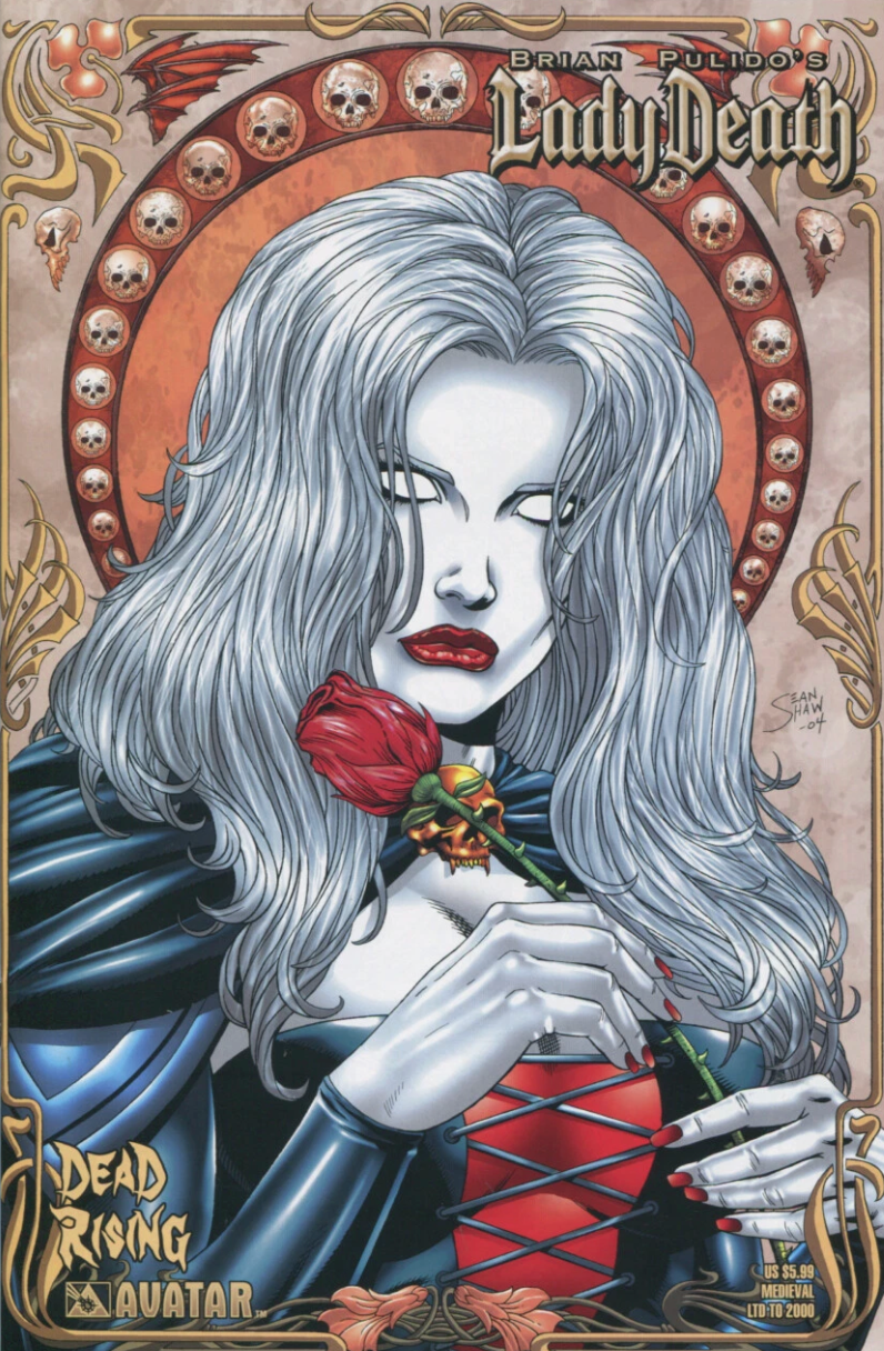 LADY DEATH DEAD RISING #1 MEDIEVAL COVER 2004 Lady Death AVATAR PRESS INC