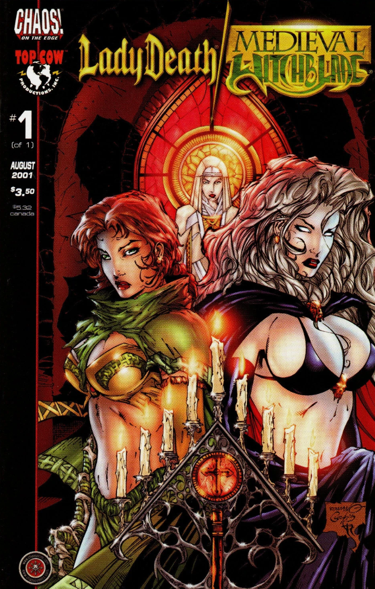 LADY DEATH MEDIEVAL WITCHBLADE #1 2001 Lady Death CHAOS COMICS