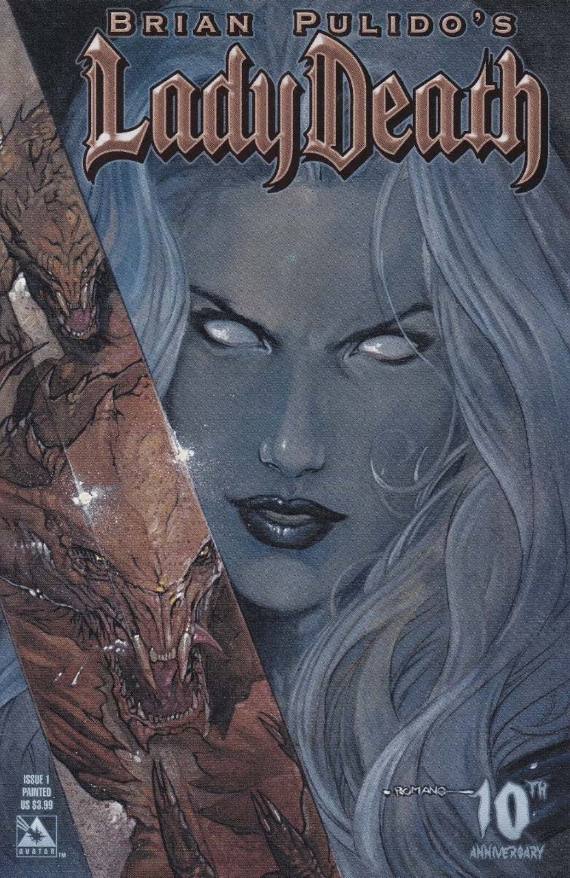 LADY DEATH 10TH ANNIVERSARY PAINTED CVR #1 2004 Lady Death AVATAR PRESS INC
