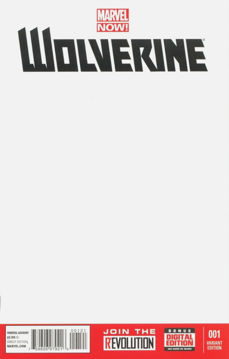 WOLVERINE #1 BLANK VARIANT 2013 Wolverine MARVEL COMICS