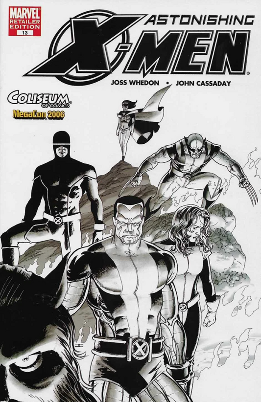 ASTONISHING X-MEN #13 MEGACON B&W VARIANT 2006 Astonishing X-Men MARVEL COMICS