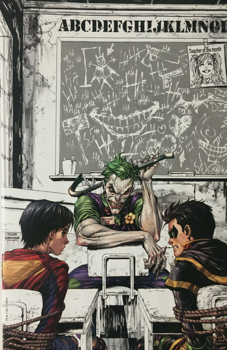 Super Sons #1 Detention Joker Virgin C2E2 Kirkham Exclusive Variant virgin cover by Tyler Kirkham