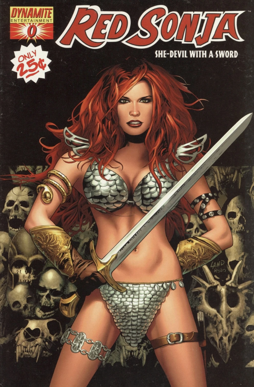 RED SONJA #0 GREG LAND BLACK VARIANT 2005 Red Sonja DYNAMITE ENTERTAINMENT