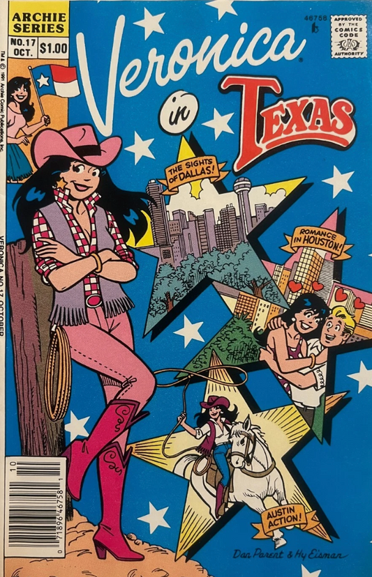 VERONICA #17 TEXAS DAN PARENT 1991 NEWSSTAND Archie ARCHIE COMICS