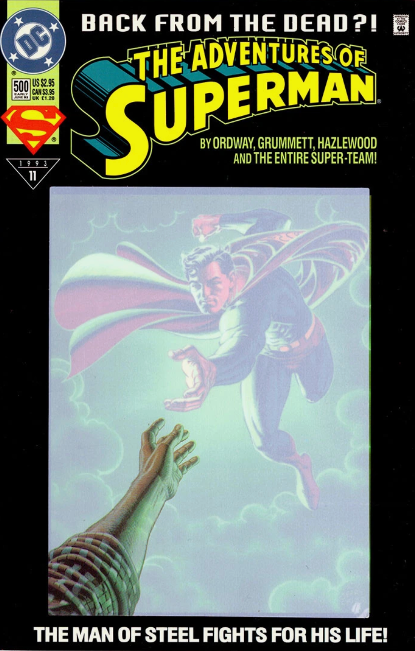 ADVENTURES OF SUPERMAN #500 HOLOGRAPHIC 1993 (1ST APP SUPERBOY STEEL WHITE RABBIT) Superman ARCHIE COMICS