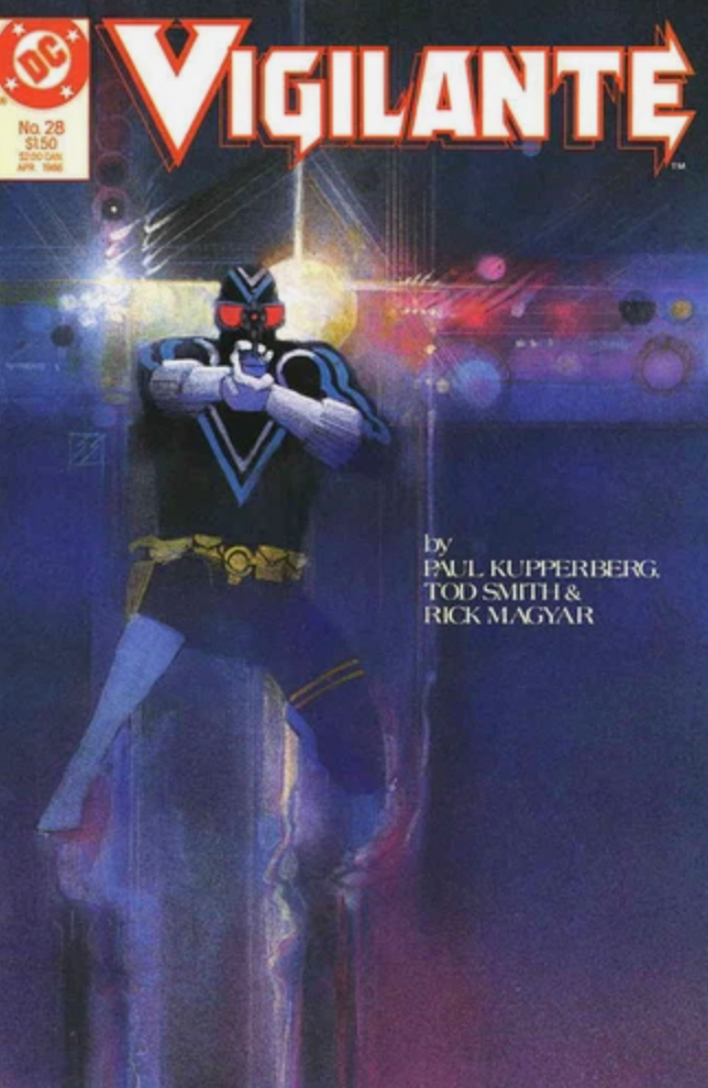 VIGILANTE #28 SIENKIEWICZ COVER 1986 Vigilante DC COMICS