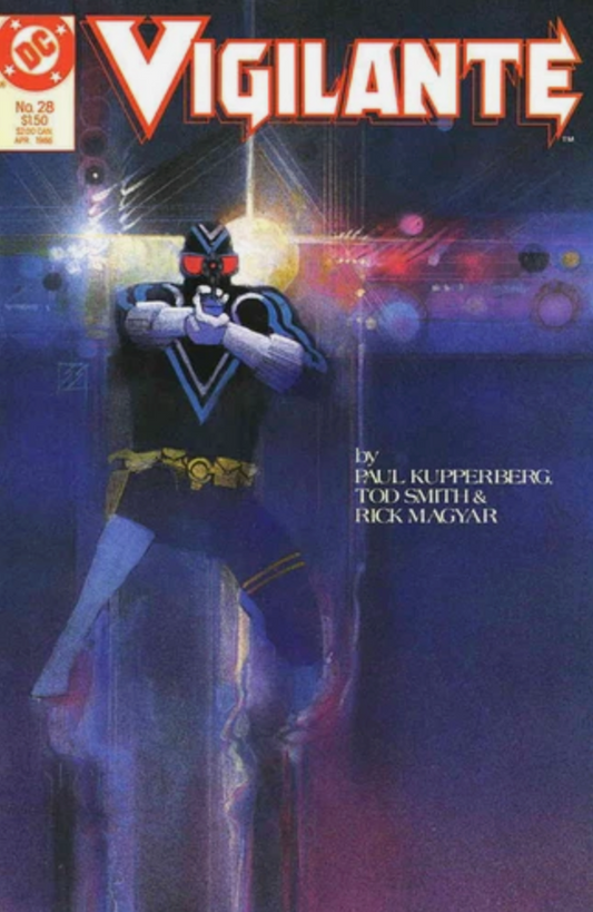 VIGILANTE #28 SIENKIEWICZ COVER 1986 Vigilante DC COMICS