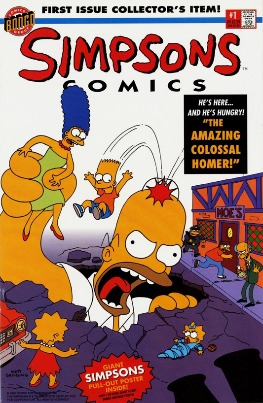 SIMPSONS #1 1993 HOMAGE Simpsons BONGO COMICS