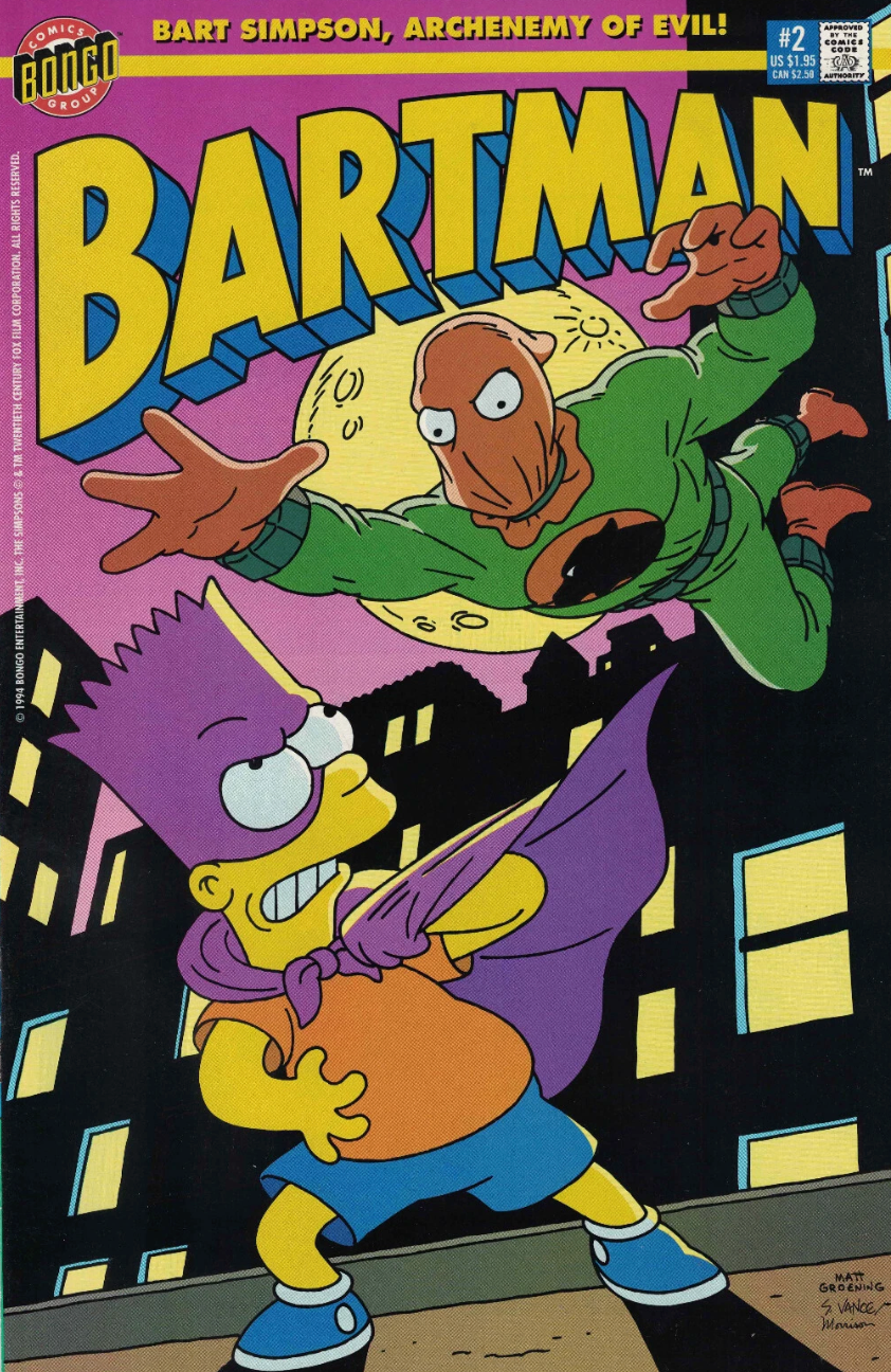 BARTMAN #2 SIMPSONS 1994 Simpsons BONGO COMICS