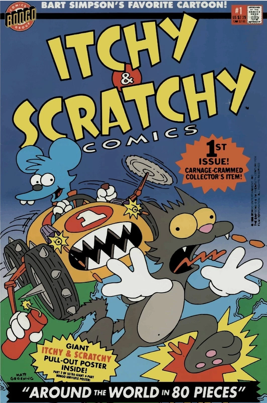 ITCHY AND SCRATCHY COMICS #1 1993 Simpsons BONGO COMICS
