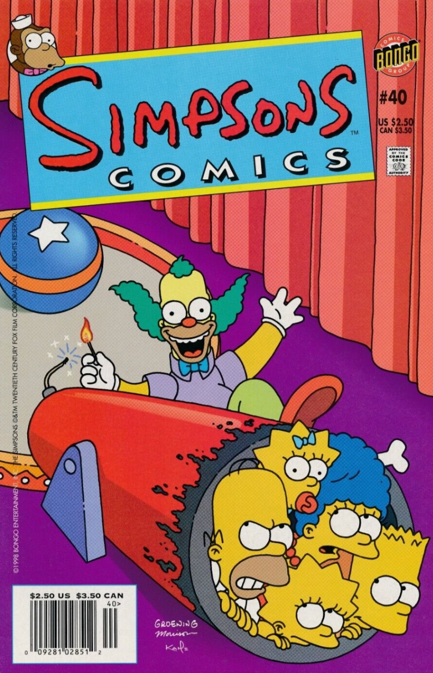 SIMPSONS #40 1998 NEWSSTAND Simpsons BONGO COMICS