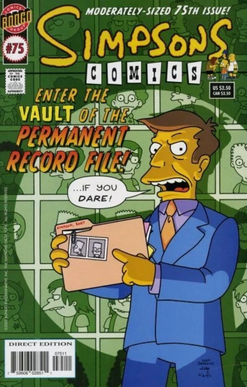 SIMPSONS #75 2002 Simpsons BONGO COMICS