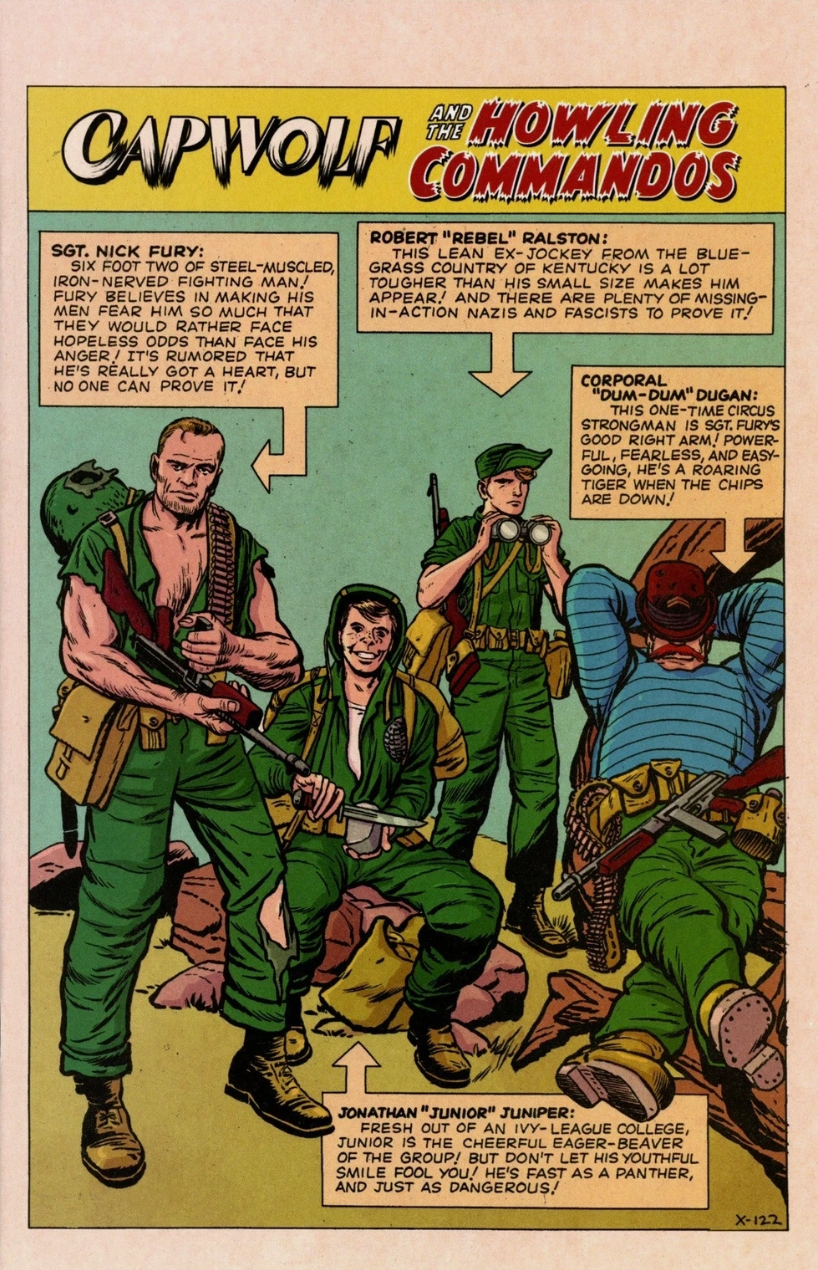 CAPWOLF HOWLING COMMANDOS #1 KIRBY WRAPAROUND 1:50 VARIANT 2023 MARVEL PRH