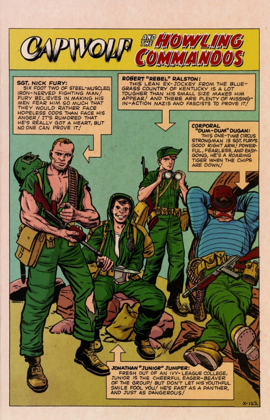 CAPWOLF HOWLING COMMANDOS #1 KIRBY WRAPAROUND 1:50 VARIANT 2023 MARVEL PRH