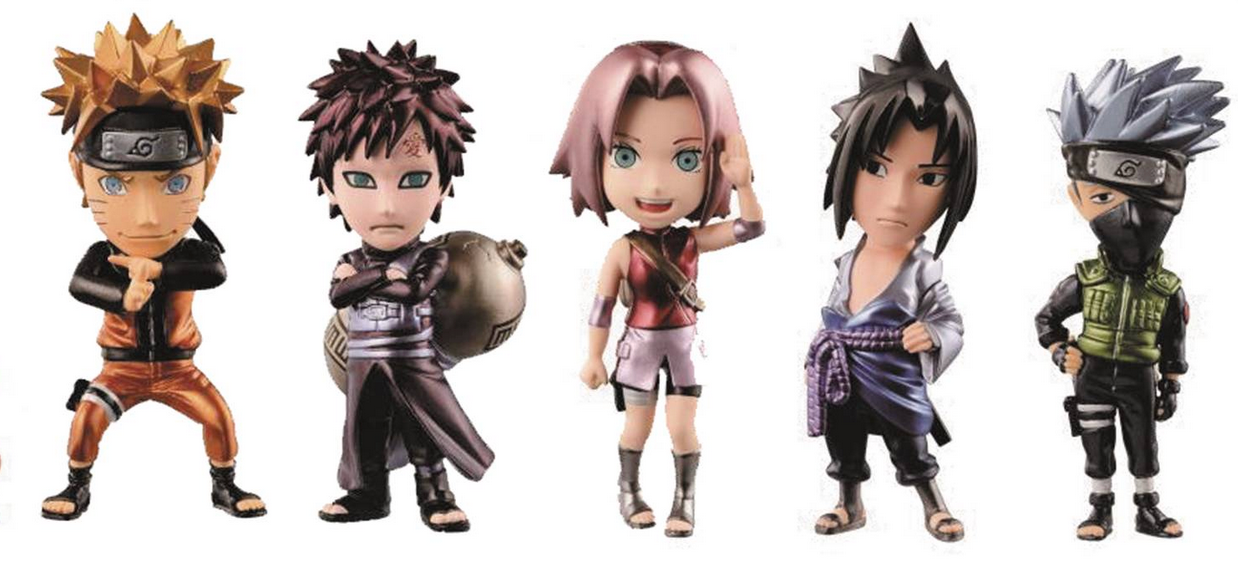 NARUTO SHIPPUDEN WORLD COLLECTIBLE WCF SERIES V1 SET OF 5 METALLIC Naruto Banpresto