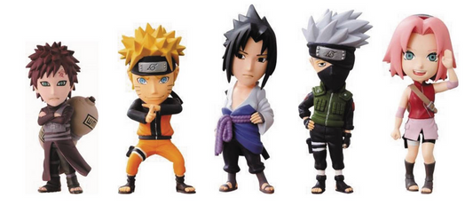 NARUTO SHIPPUDEN WORLD COLLECTIBLE WCF SERIES V1 SET OF 5 Naruto Banpresto