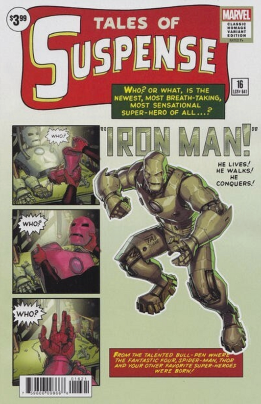 IRON MAN #16 WOODS CLASSIC HOMAGE VARIANT 2022 Iron Man MARVEL PRH