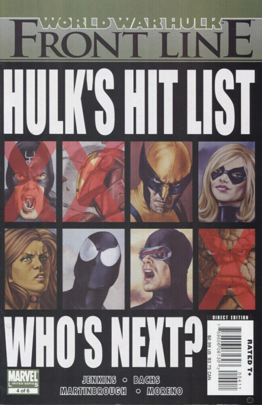WORLD WAR HULK FRONT LINE #4 2007 HULK MARVEL COMICS